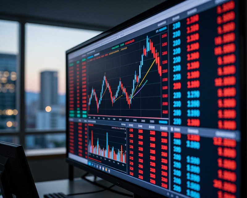 Financial Market Display in Seoul