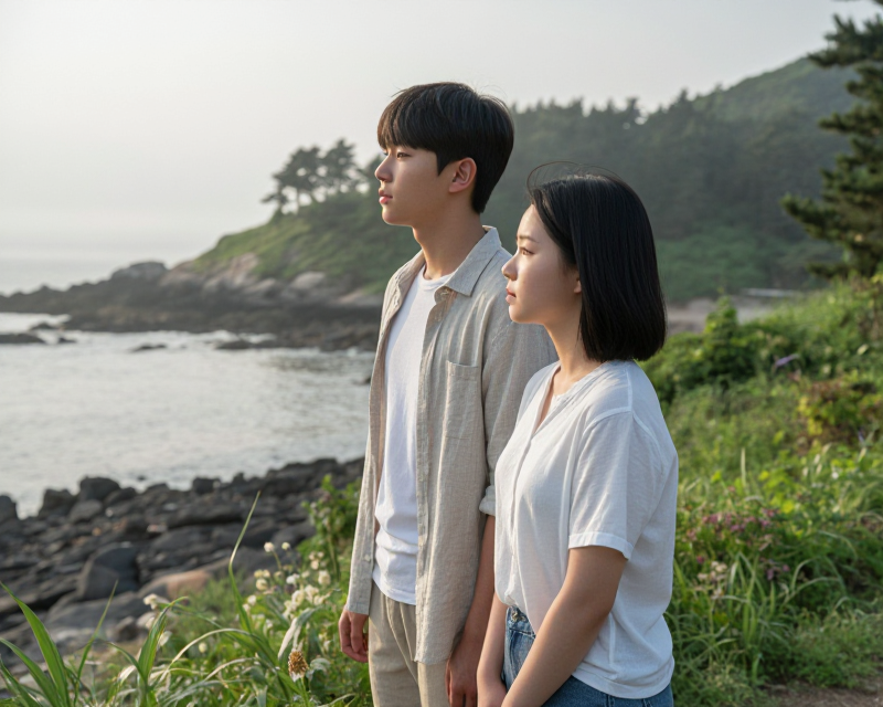 Cinematic Scene of Korean Teenagers