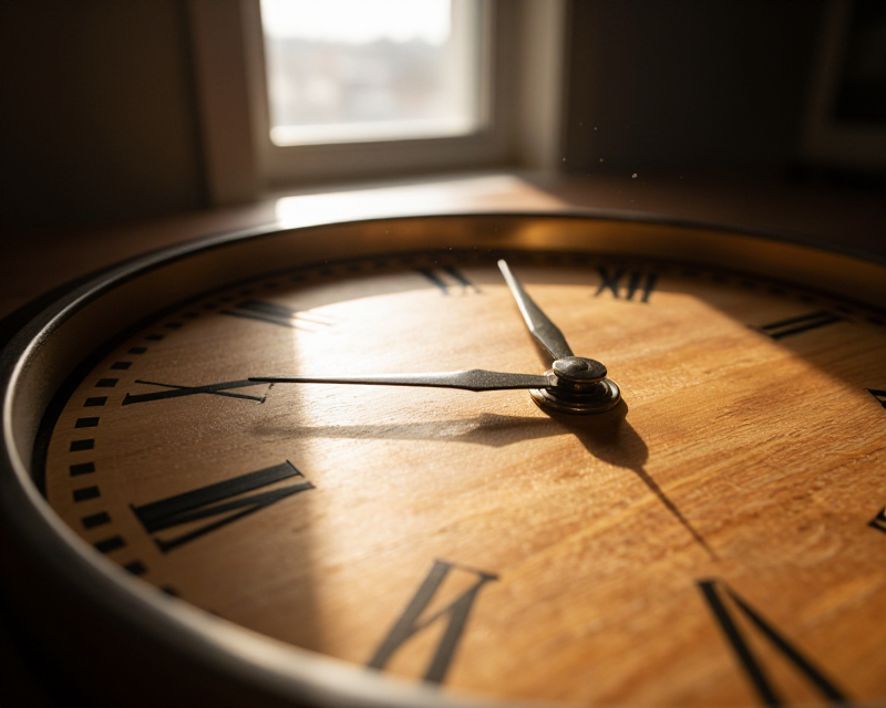 Cinematic Clock and Sunlight