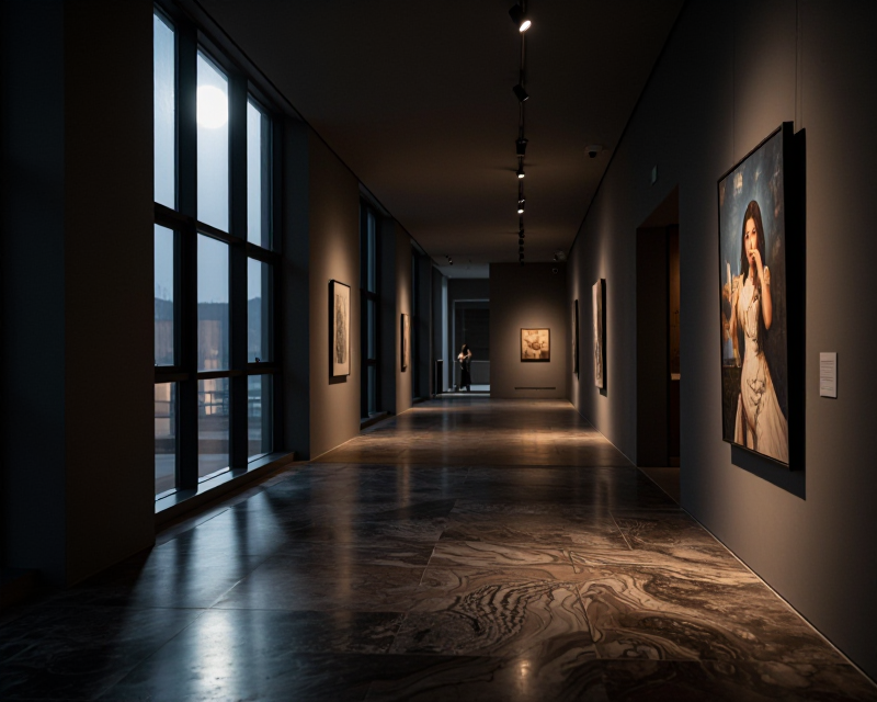 Atmospheric Museum Hallway