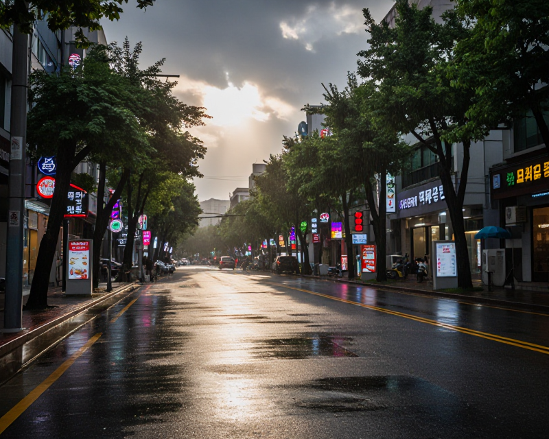 Summer Rain in Seoul